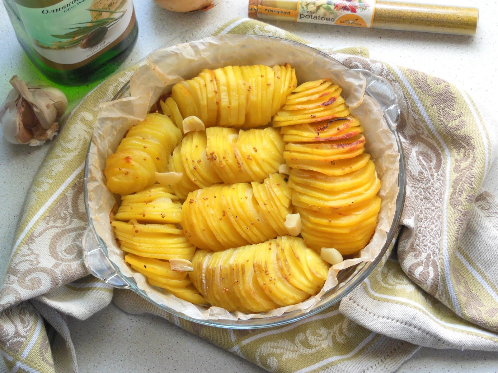Картофель гармошка